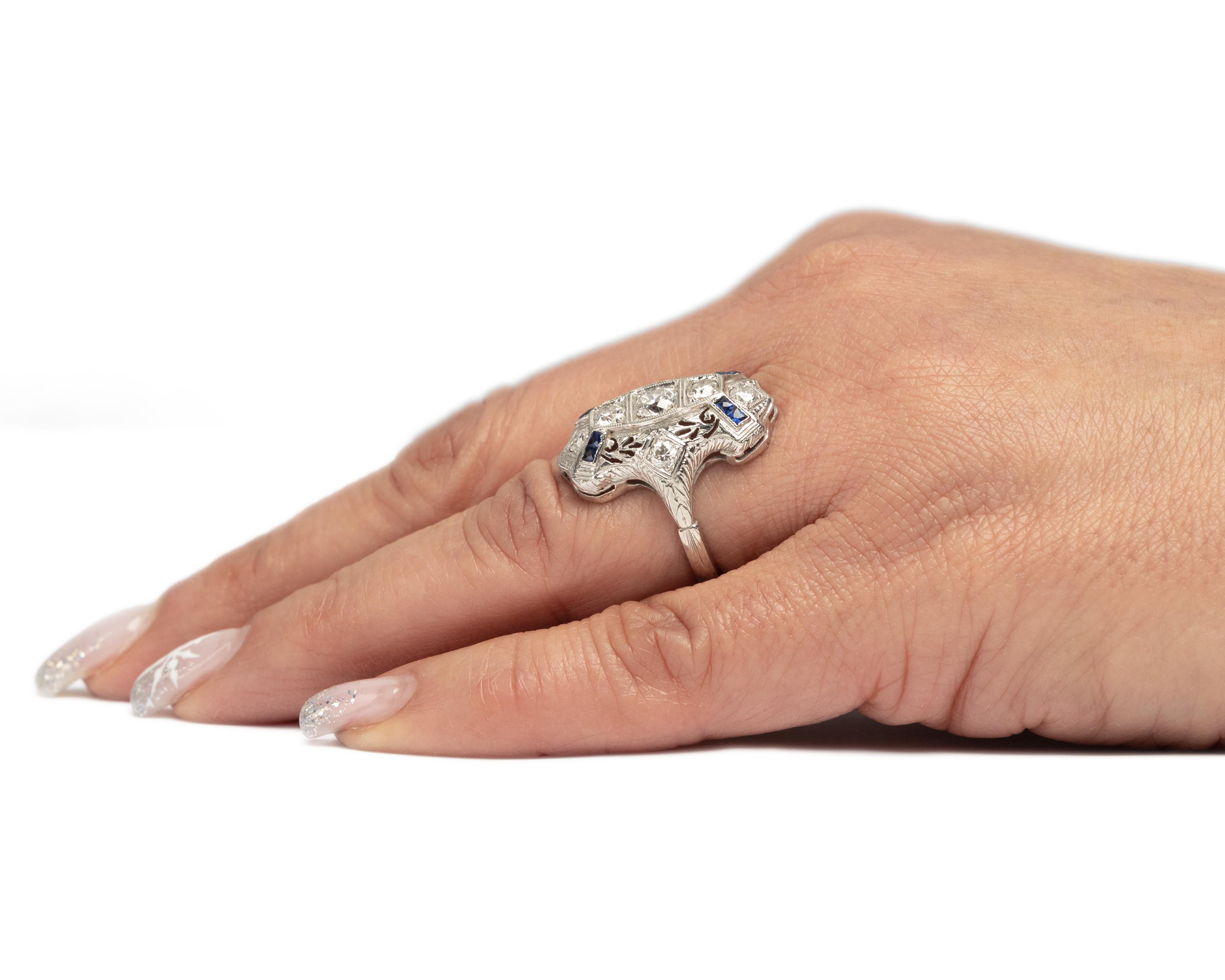 Women's or Men's .85 Carat Diamond Platinum Cocktail Ring For Sale