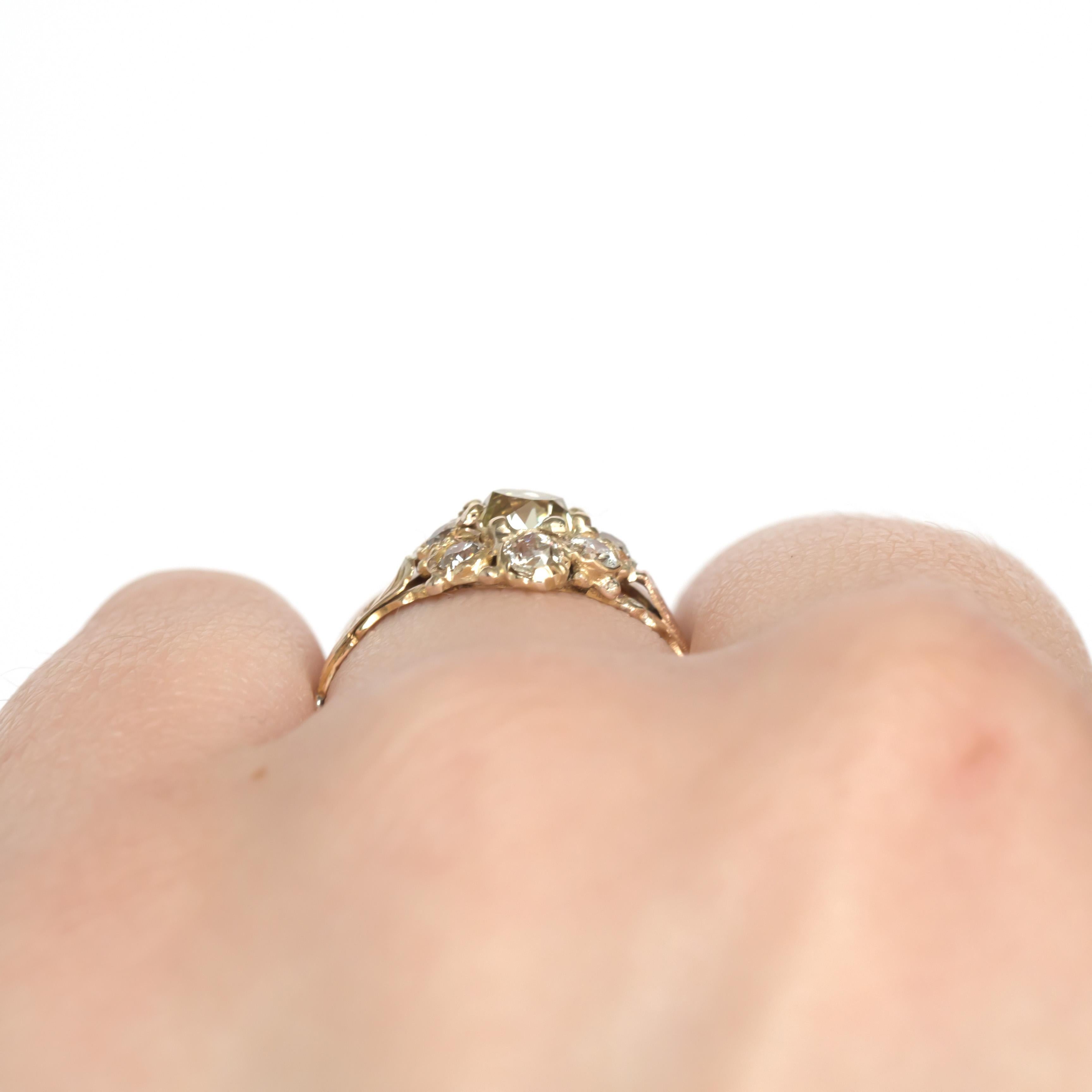 .85 Carat Diamond Yellow Gold Engagement Ring 1
