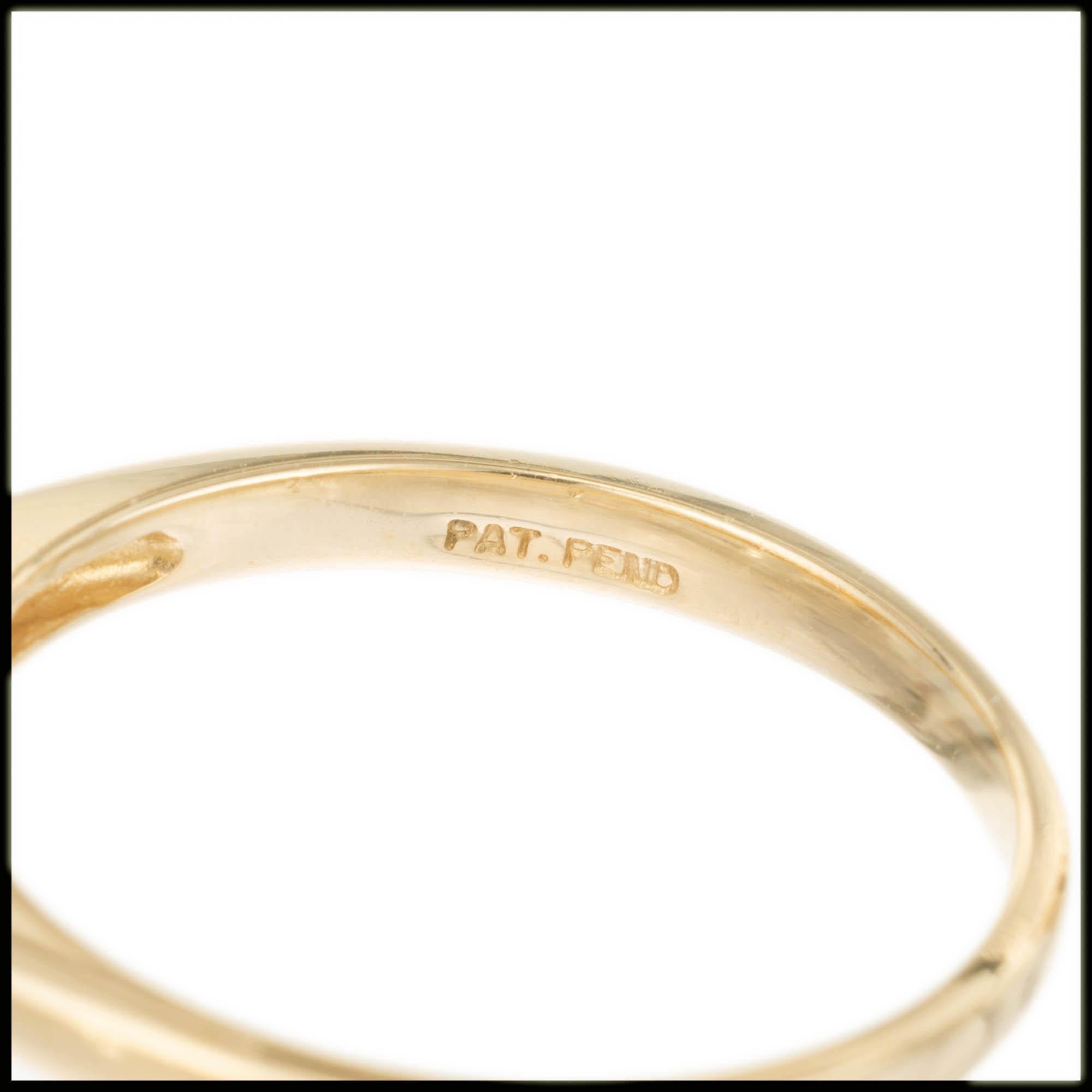 cluster engagement rings yellow gold