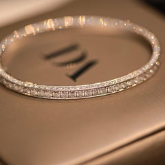8,5 Karat Diamanten 18 Karat Weißgold Armreif „Art Deco“ Kollektion von D&A