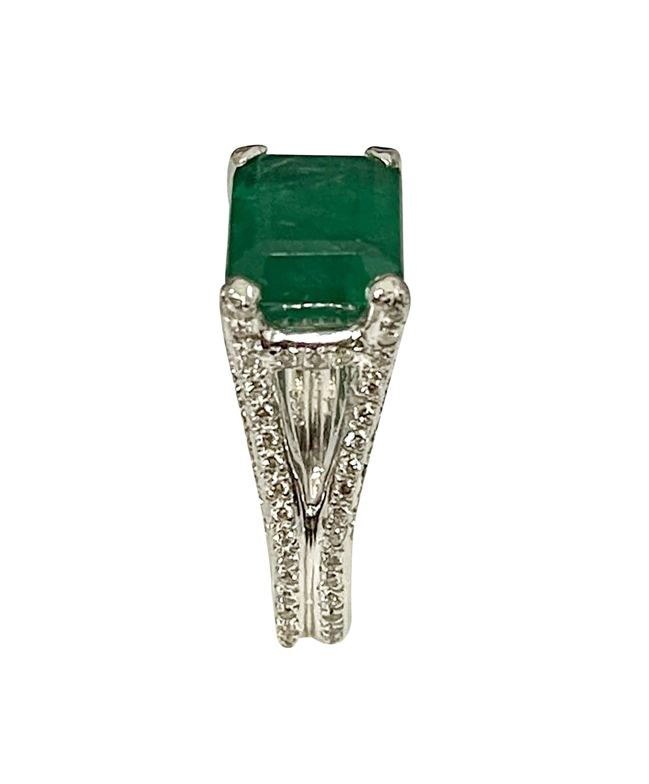 8.5 carat emerald cut diamond ring