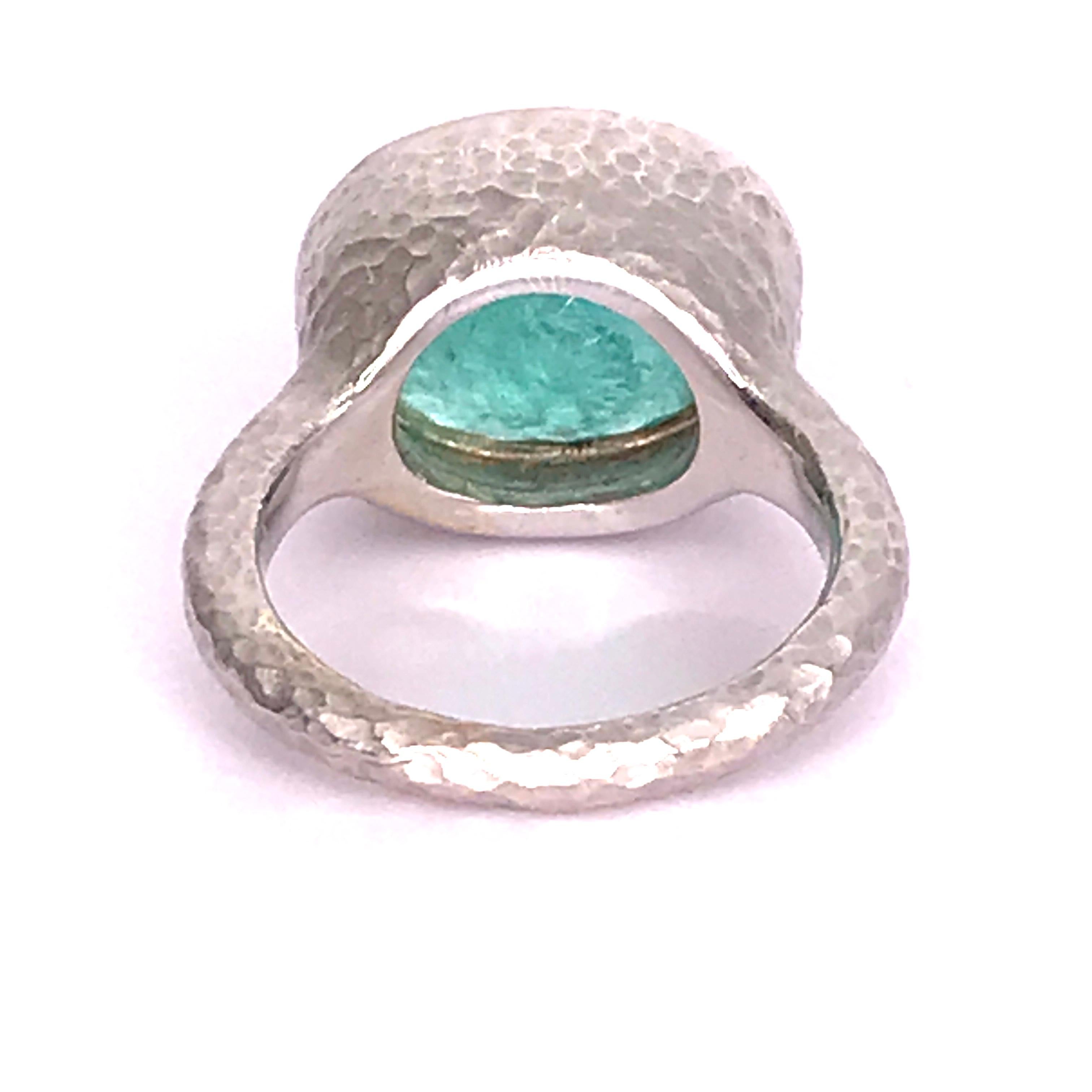 8.5 Karat Facettierter Brasilianischer Paraiba Turmalin Ring im Zustand „Neu“ in Los Angeles, CA