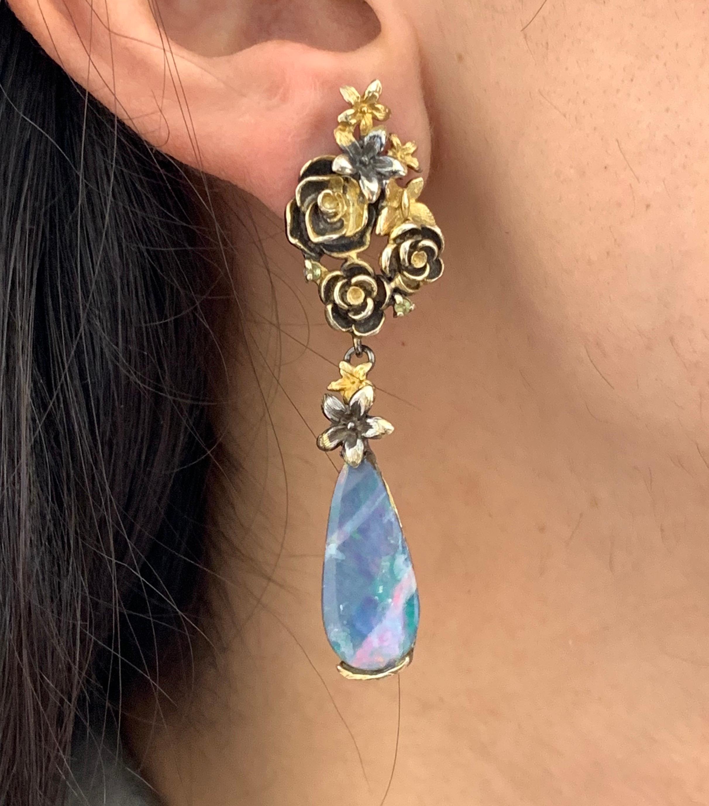 8.5 Carat Opal Earrings 1