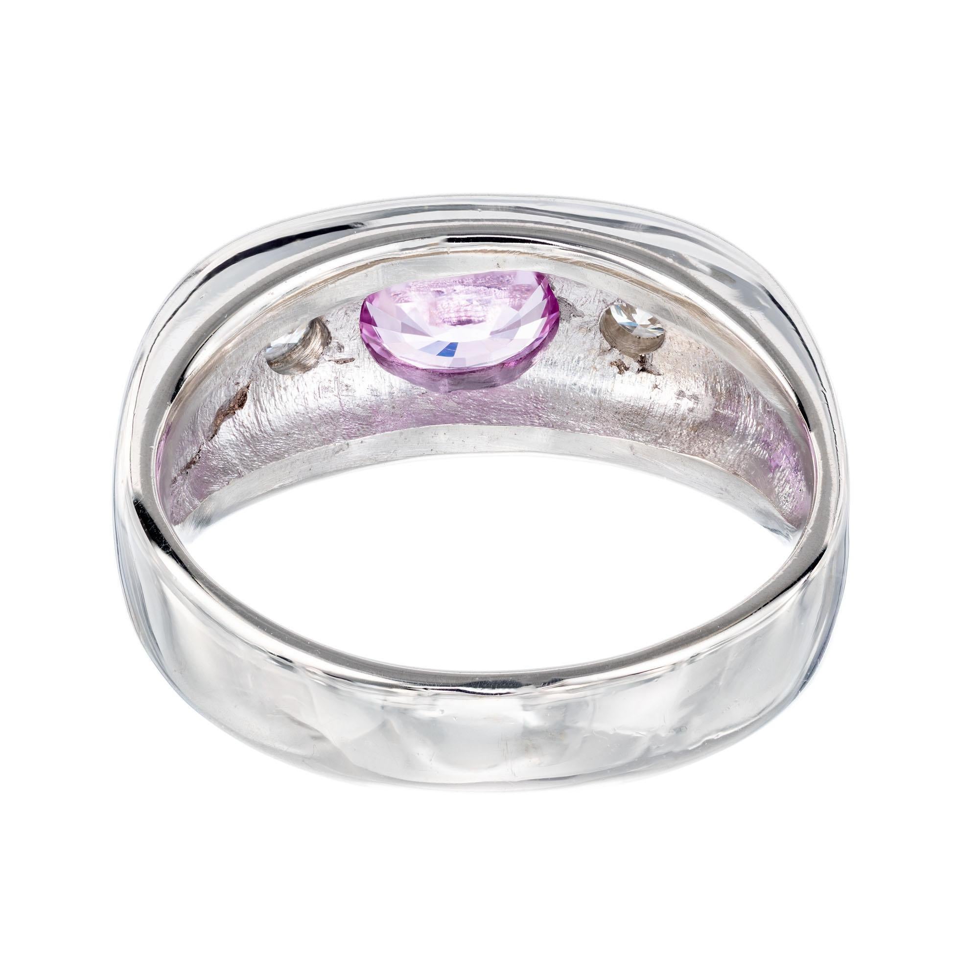 3 carat pink sapphire ring