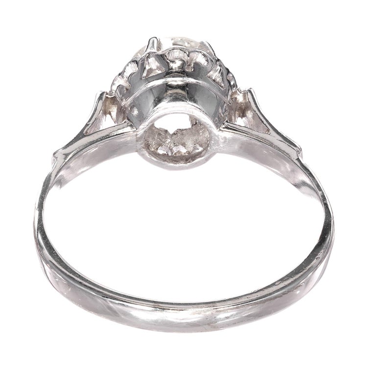 .85 Carat Round Diamond Platinum Gold Solitaire Engagement ...