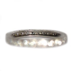 .85 Carat Total Weight Diamond Platinum Wedding Band