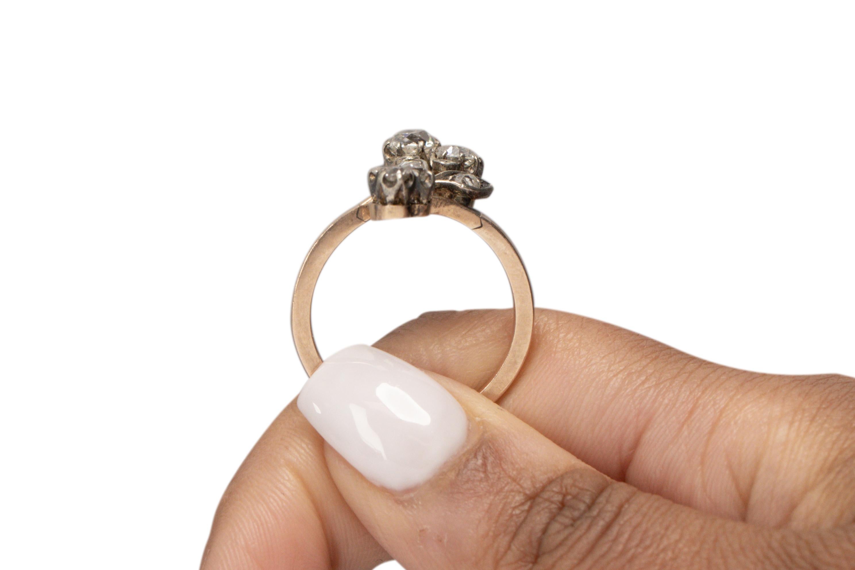 .85 Carat Victorian Diamond Platinum Engagement Ring For Sale 2