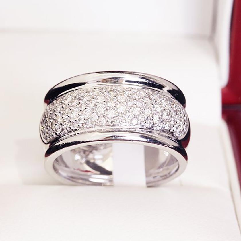 85 Diamond Wide Wedding or Eternity or Cocktail Ring In Good Condition For Sale In BALMAIN, NSW