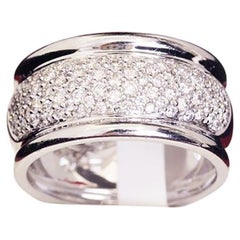 85 Diamond Wide Wedding or Eternity or Cocktail Ring