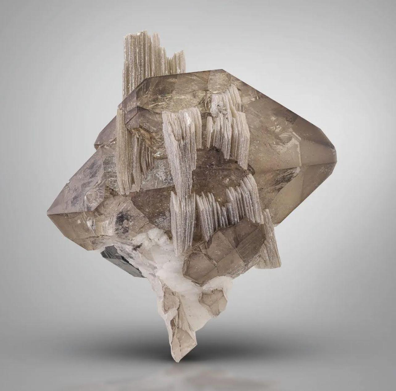 Adam Style 85 Grams Double Terminated Smoky Quartz With Muscovite From Pakistan For Sale