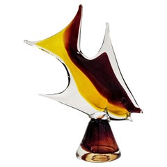 8.5 Inch Tall Murano Art Glass Fish Sculpture