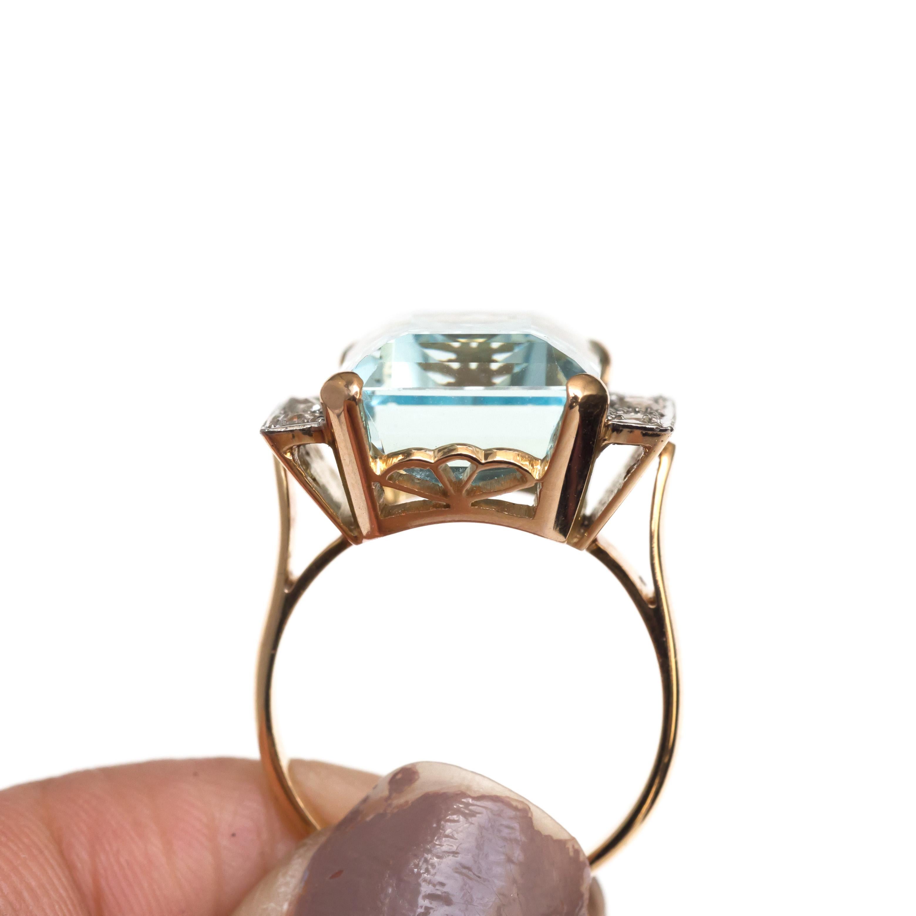rose gold engagement rings with aquamarine
