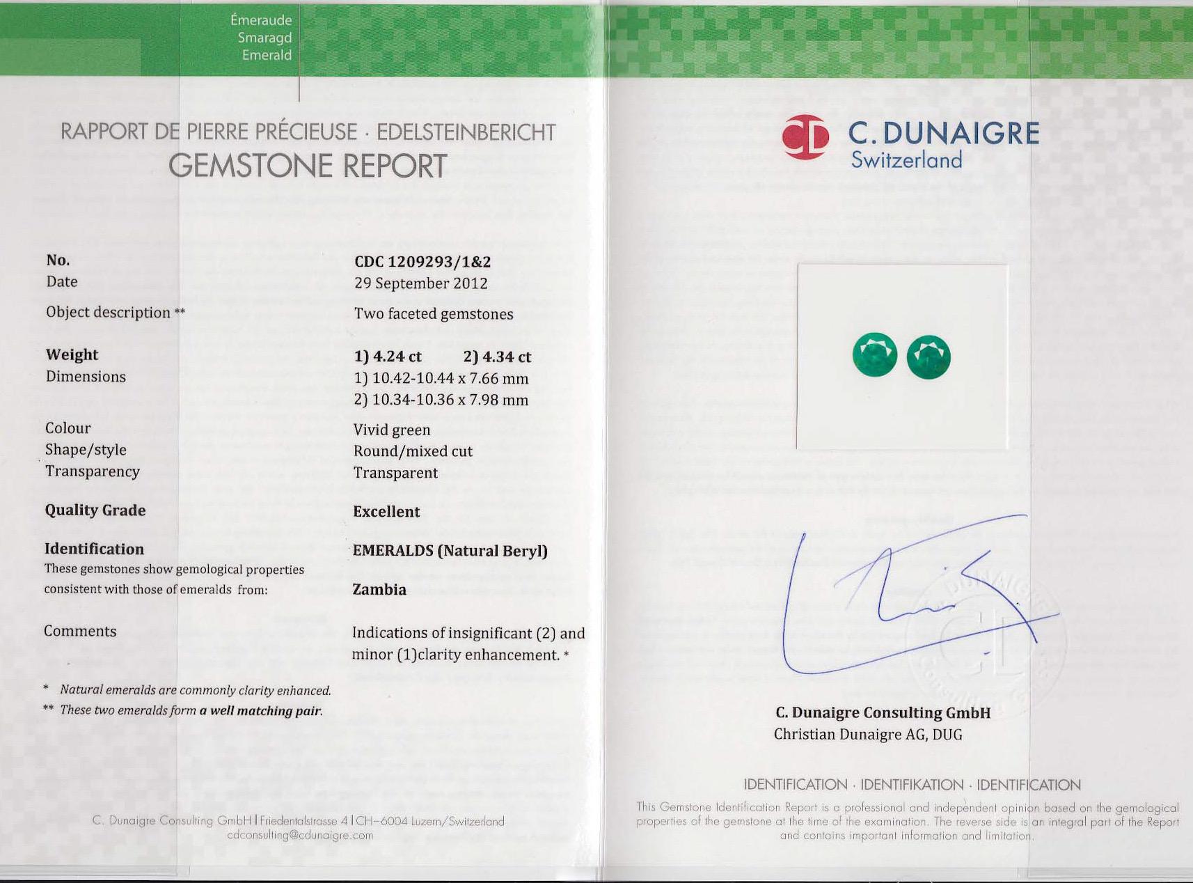 Natural 8.50 Carat Certified Vivid Green Emerald And Diamond Stud Earrings In New Condition For Sale In New York, NY