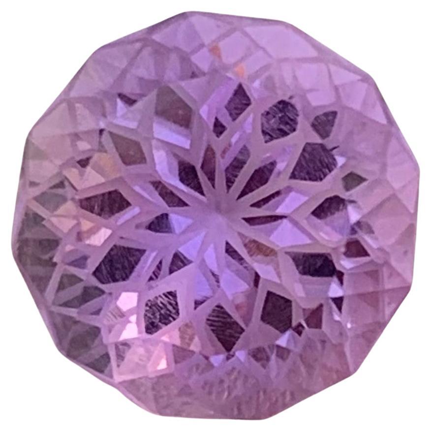 8.50 Carat Gorgeous Natural Loose Round Flower Cut Amethyst Ring Gem from Brazil For Sale
