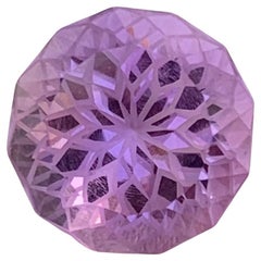 Superbe bague en améthyste naturelle ronde en forme de fleur de 8,50 carats, provenant du Brésil