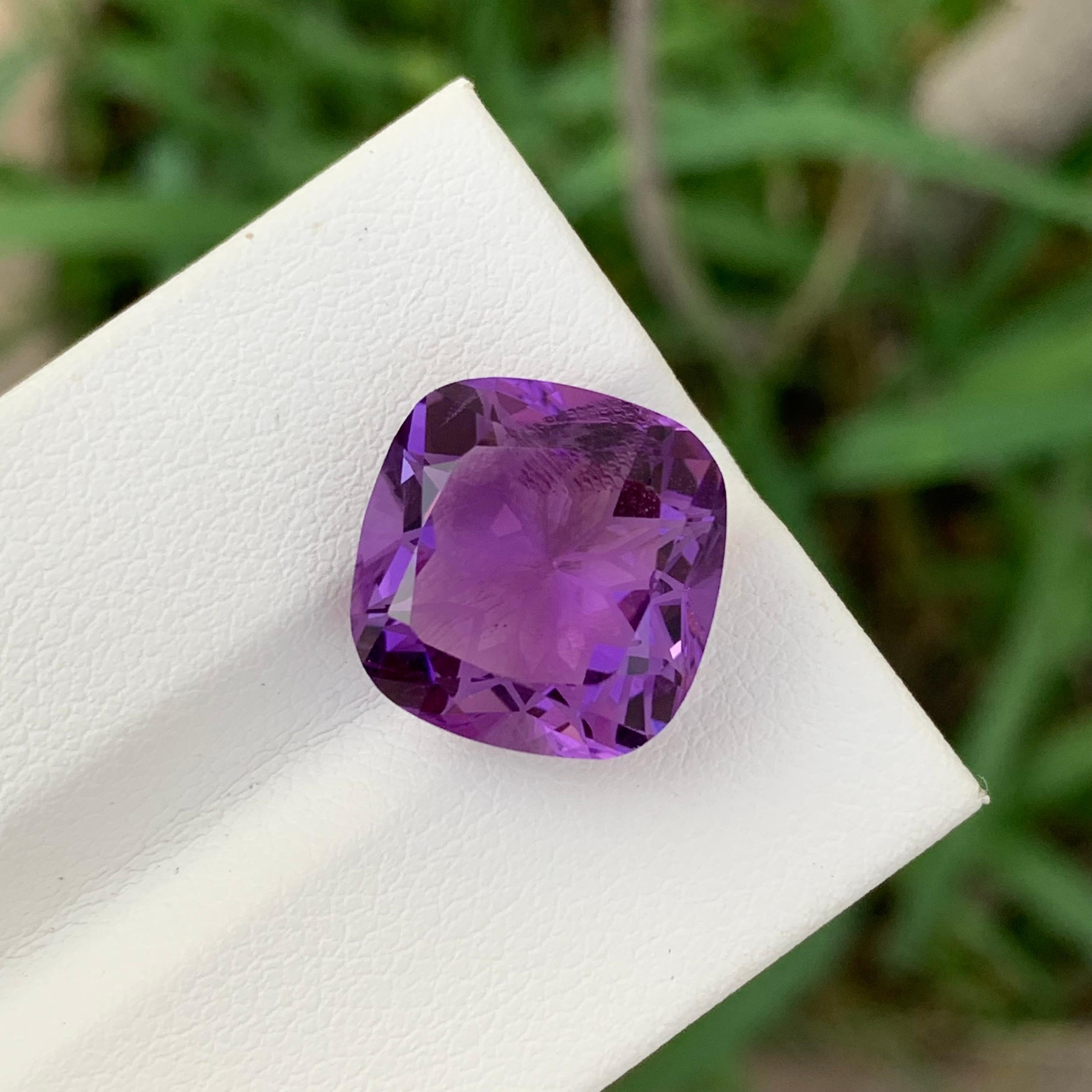 Loose Amethyst
Weight: 8.50 Carats
Dimension: 13.3 x 13.1 x 8.2 Mm
Colour: Purple
Origin: Brazil
Treatment: Non
Certificate: On Demand
Shape: Square 

Amethyst, a stunning variety of quartz known for its mesmerizing purple hue, has captivated humans