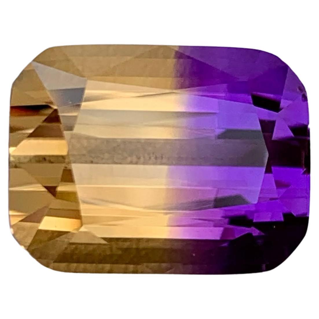 8.50 Carat Natural Loose Bi Color Ametrine Stone Cushion Cut Brazilian Gemstone