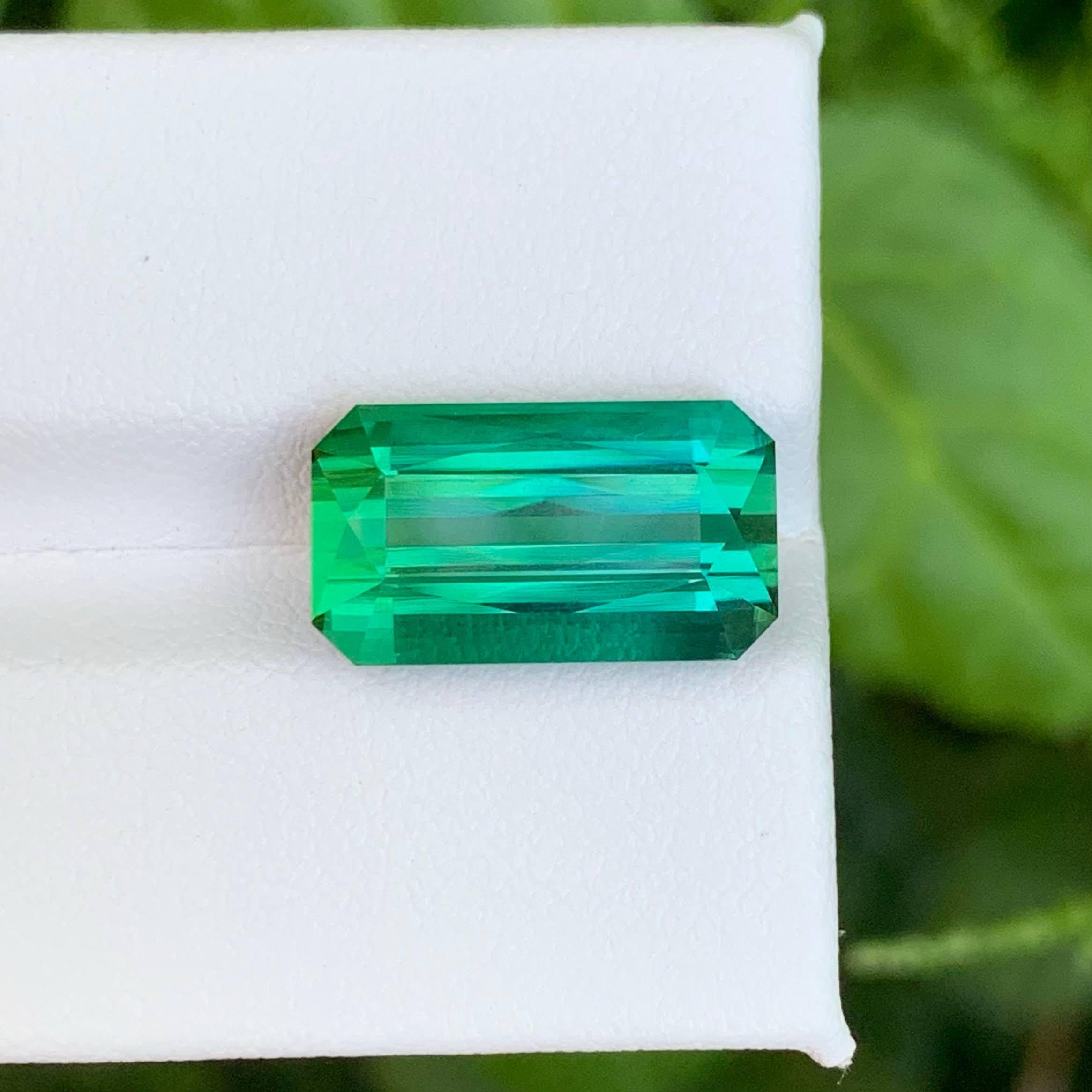 Peso 8,50 quilates 
Dimensiones 15,0x8,5x7,3 mm
Tratamiento Ninguno 
Origen Afgano 
Claridad Loup Clean 
Esmeralda talla fantasía 




Esta Turmalina Azul Verdosa Natural Suelta de 8,50 quilates es una magnífica gema procedente de las afamadas minas