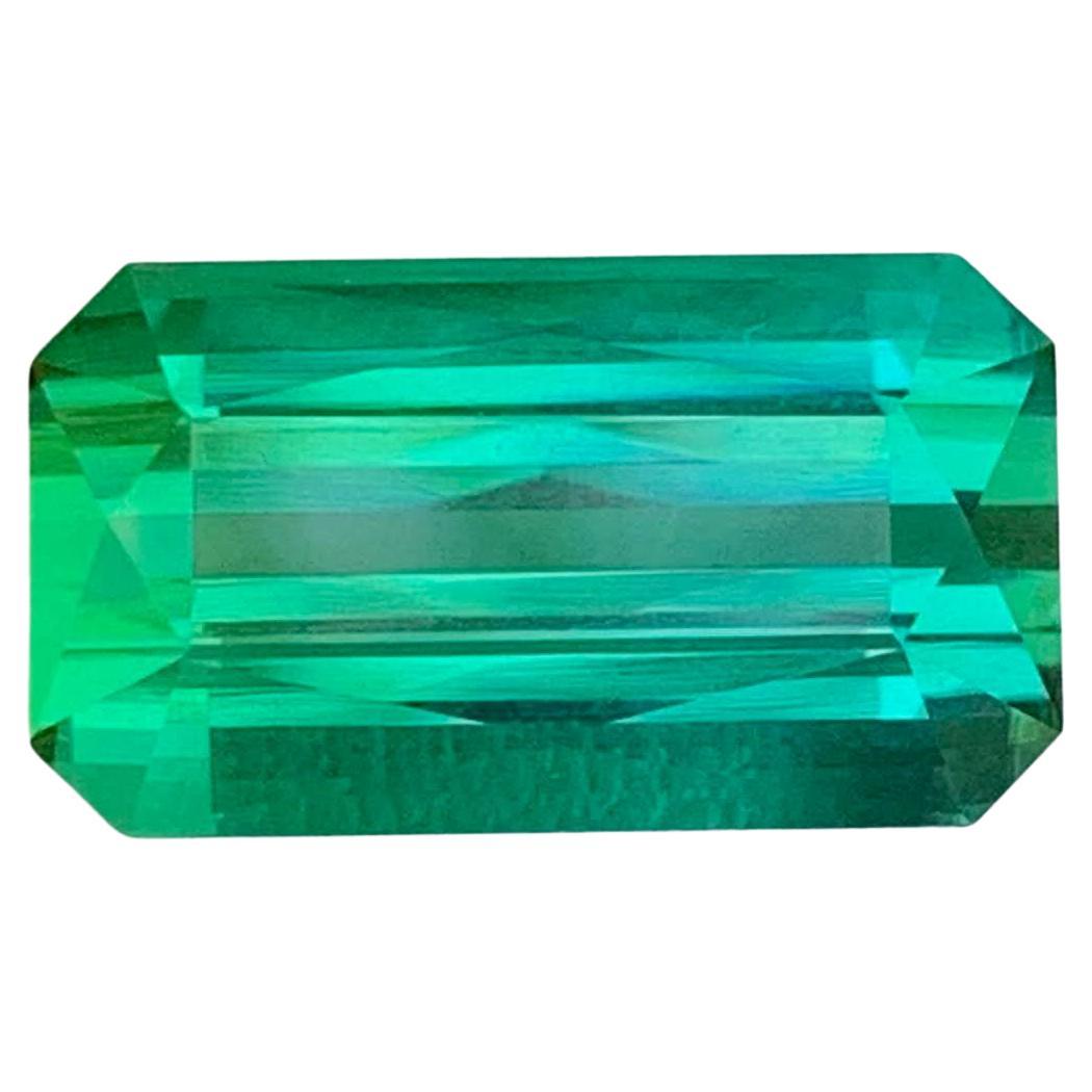Gema afgana suelta de turmalina azul verdosa natural de 8.50 quilates, talla esmeralda
