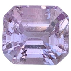 8.50 Carat Natural Loose Pink Kunzite Stone Emerald Cut Afghan Gemstone