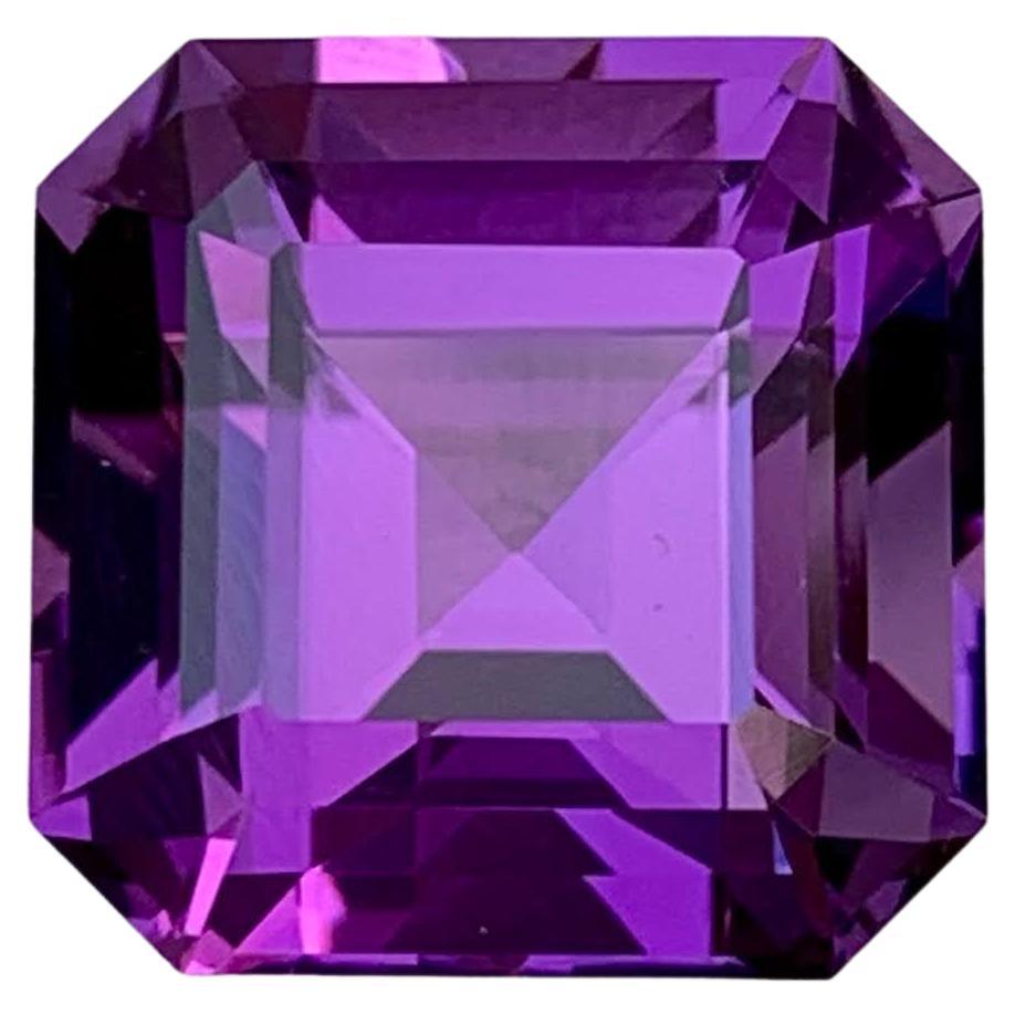 8.50 Karat Natürlicher Loser Lila Amethyst Stein Asscher Schliff Brasilianischer Edelstein