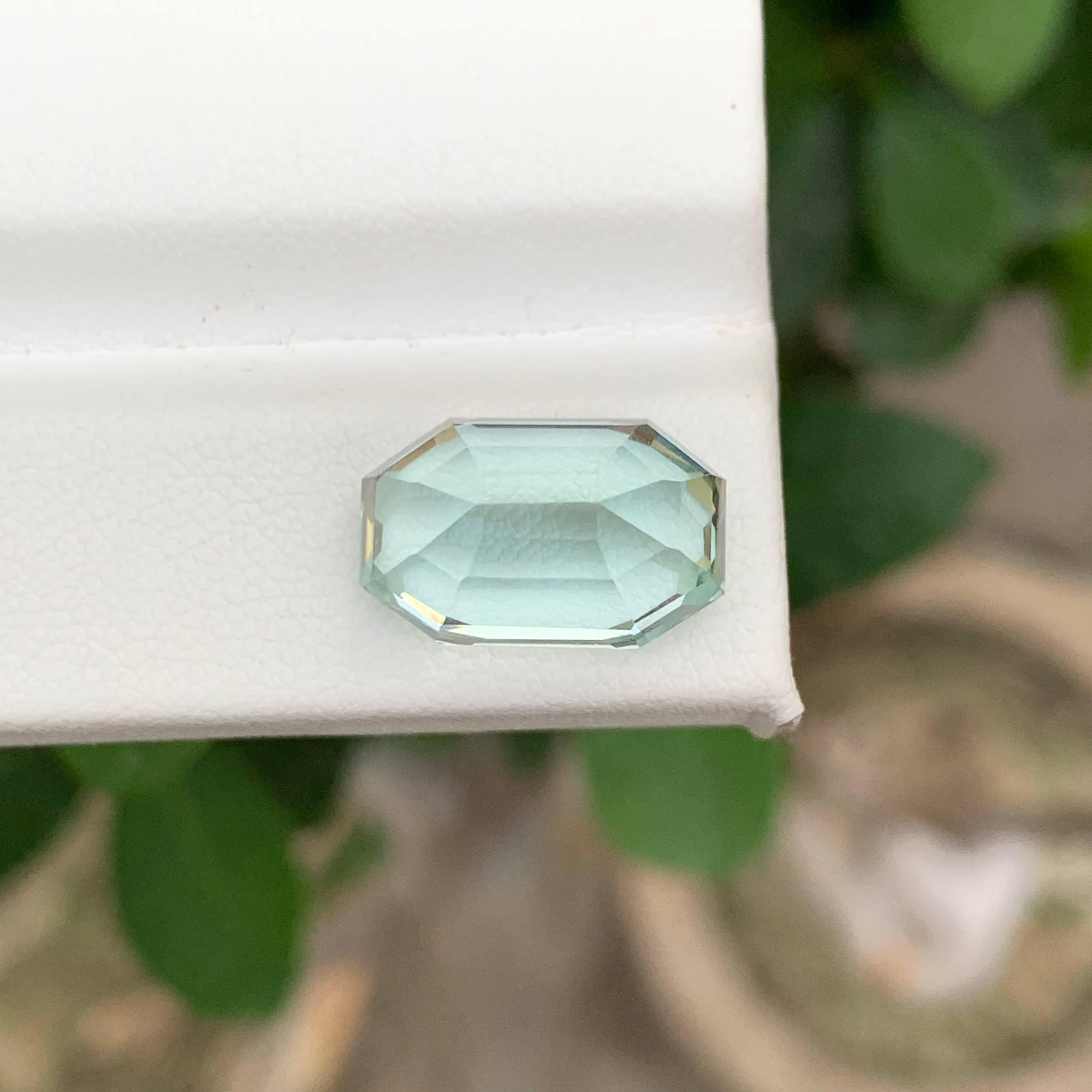 8,50 Karat Natürliche Lose Meer Blauer Aquamarin Stein Smaragd Schliff aus Pakistan im Angebot 2