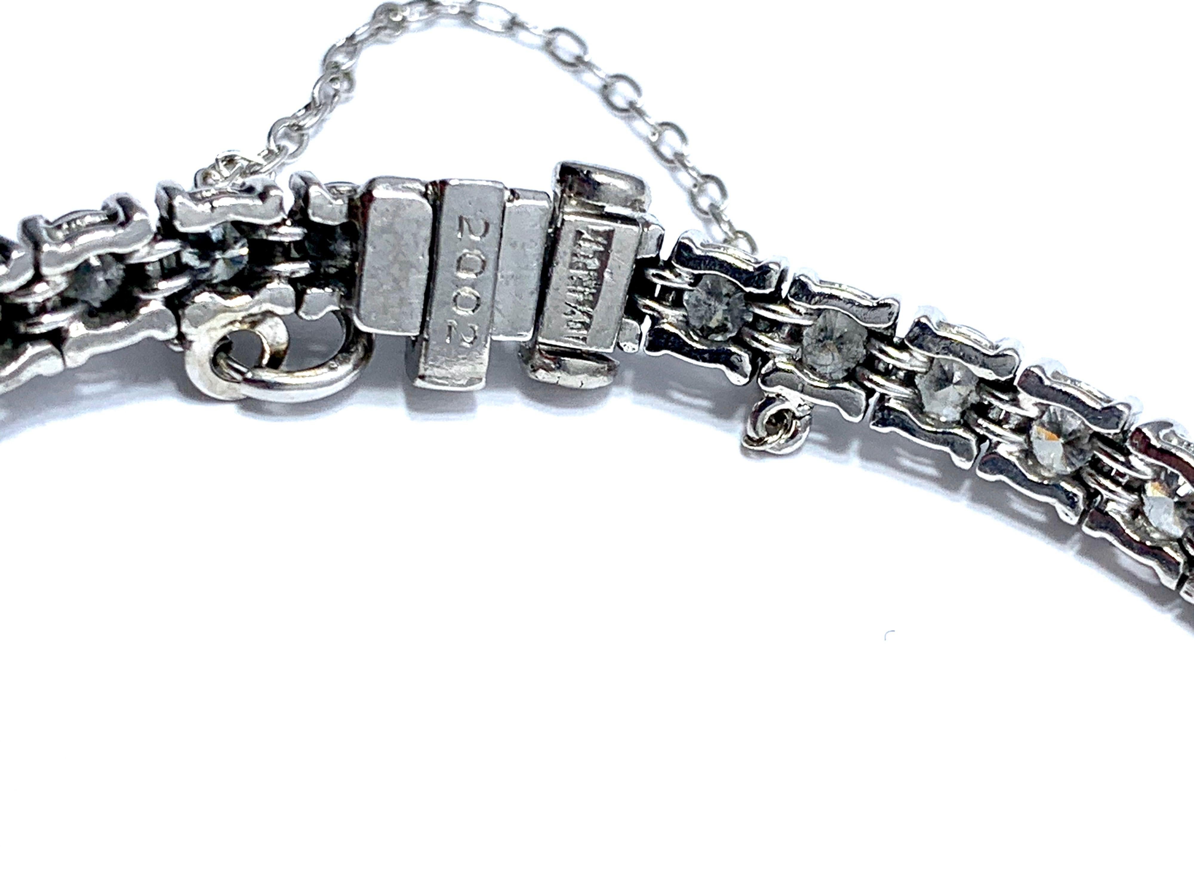 Round Cut 8.50 Carat Round Brilliant Diamond Platinum Straight Line Tennis Bracelet