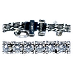 8.50 Carat Round Brilliant Diamond Platinum Straight Line Tennis Bracelet