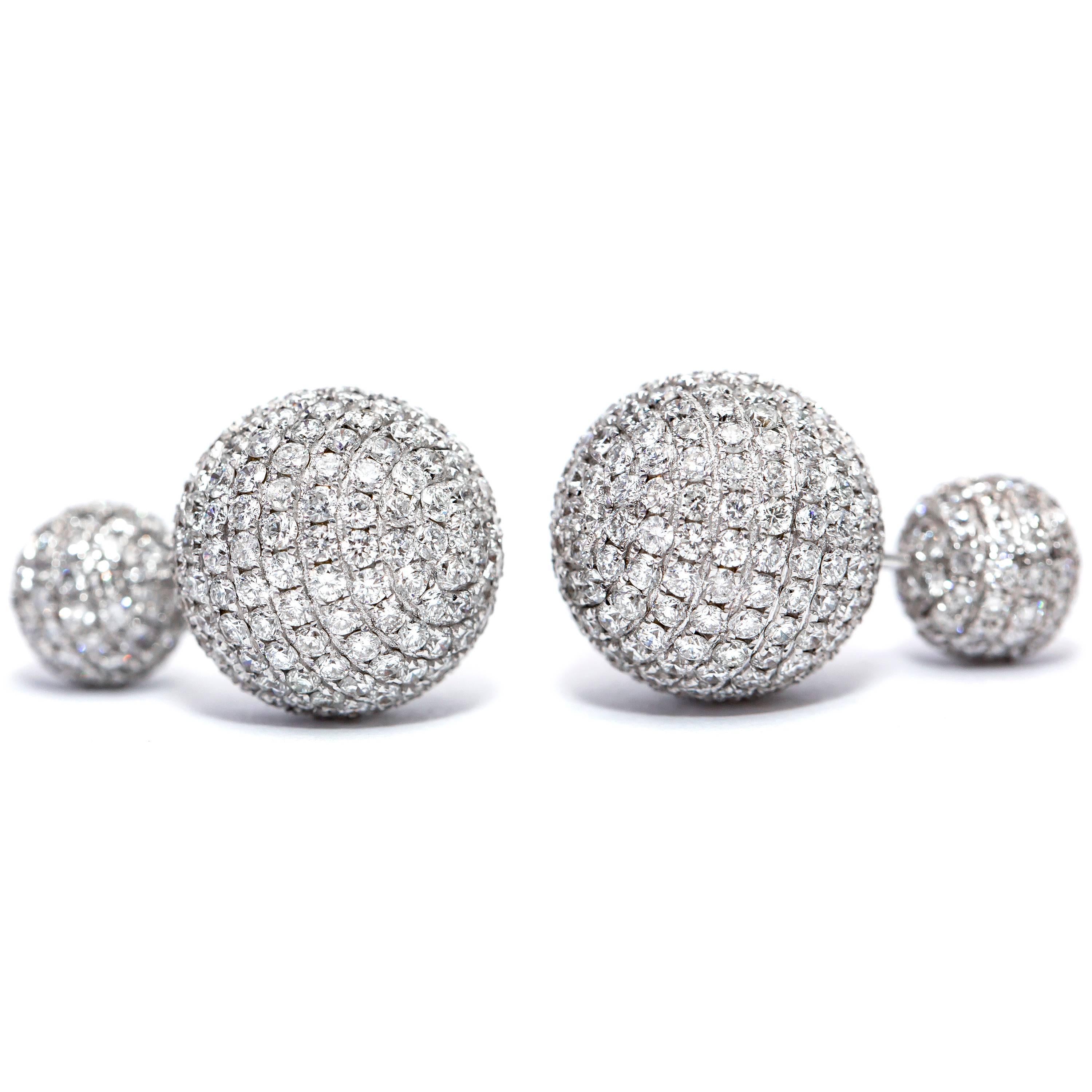 ball diamond earrings