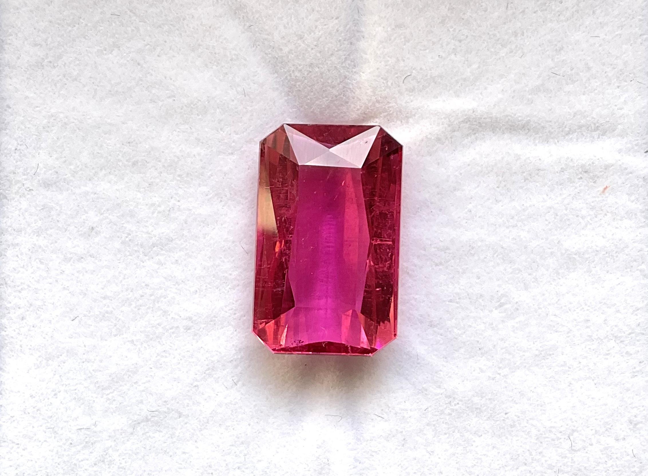 8.50 Carats Rubellite Tourmaline Octa Cut Stone For Fine Jewelry Natural Gem (Art déco) im Angebot