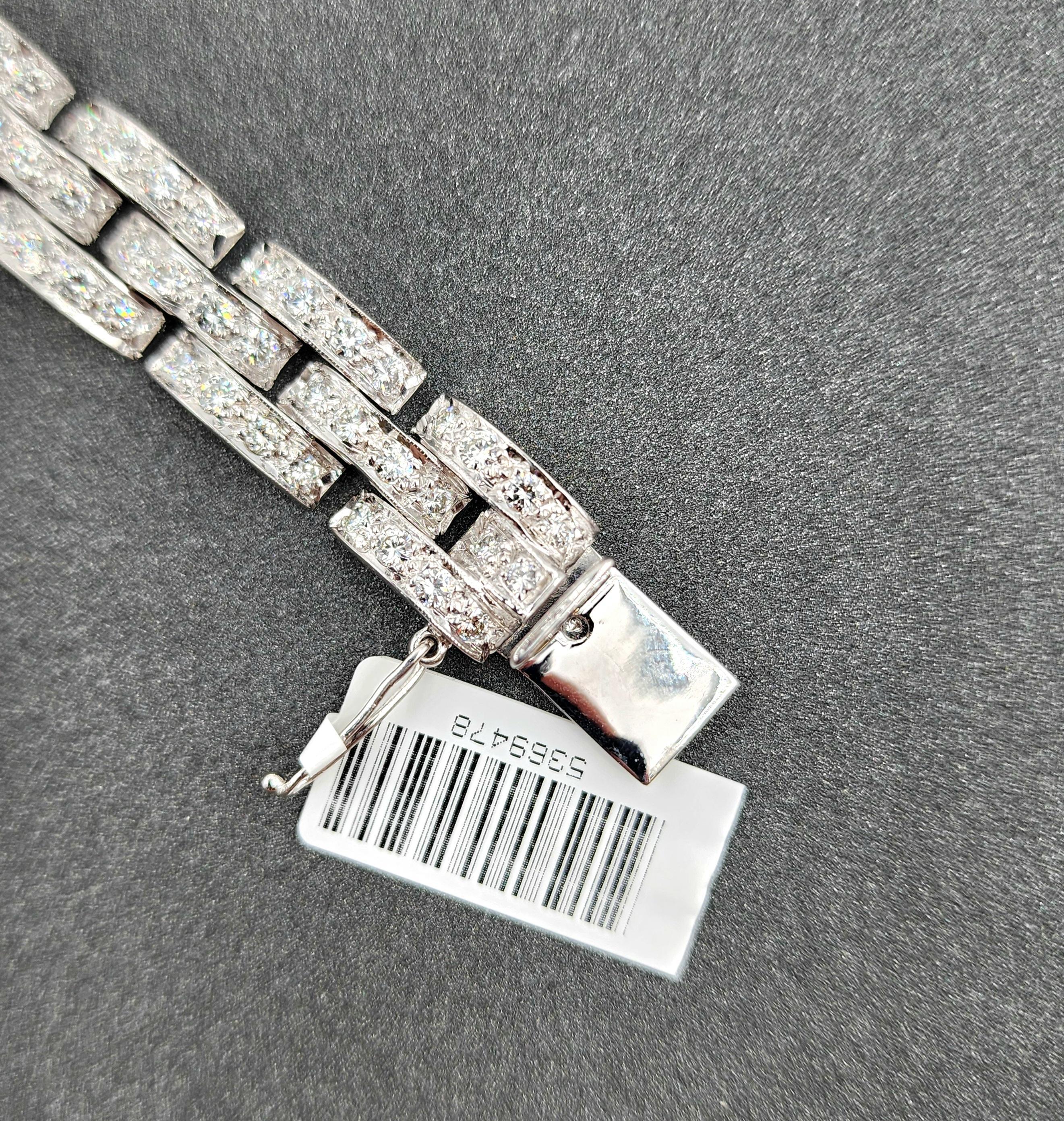 Round Cut 8.50 ct Diamond Bracelet