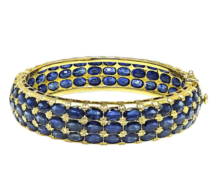 85.00ct Saphir Gold Armreif (Ovalschliff)