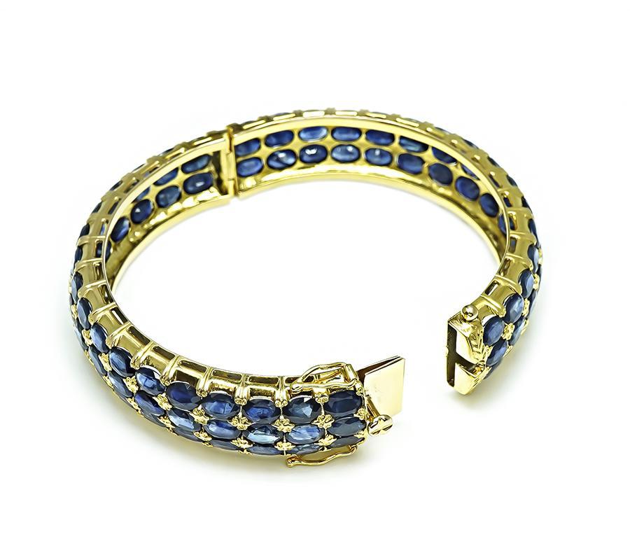85.00ct Saphir Gold Armreif im Zustand „Gut“ in New York, NY