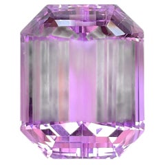 85.04 Carats Kunzite Natural Octagon Cut Stone Top Fine Color Quality Gemstone