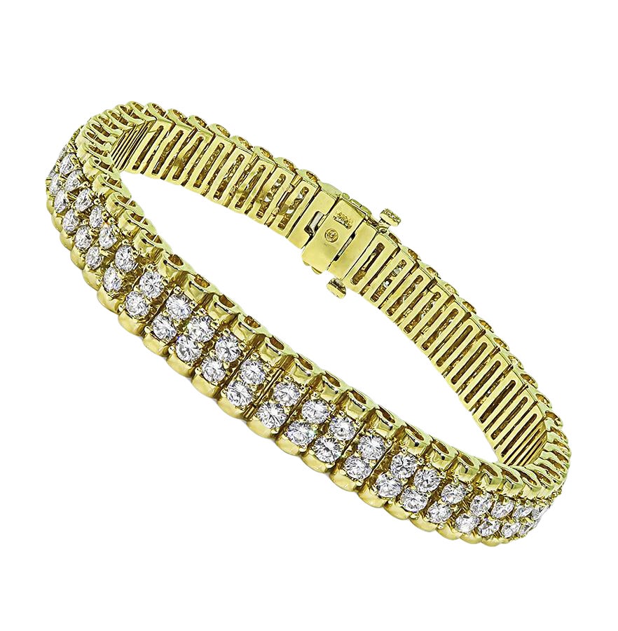 8.50ct Diamond 14k Yellow Gold Bracelet