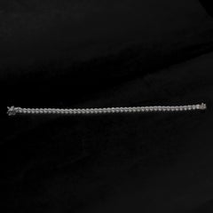 8,50ct Diamond Riviere Line Tennis Floral Verschluss Armband 18K Weißgold