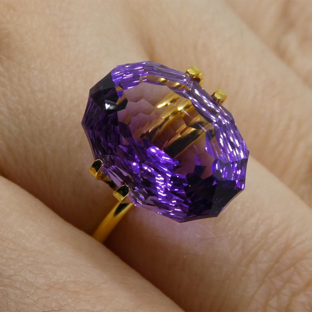 Meet Ruth, our newest fantasy named after Ruby Bader Ginsberg.

 

Description:

Gem Type: Amethyst
Number of Stones: 1
Weight: 8.5 cts
Measurements: 16.00 x 12.00 x 8.10 mm
Shape: Oval
Cutting Style Crown: Modified Brilliant
Cutting Style Pavilion: