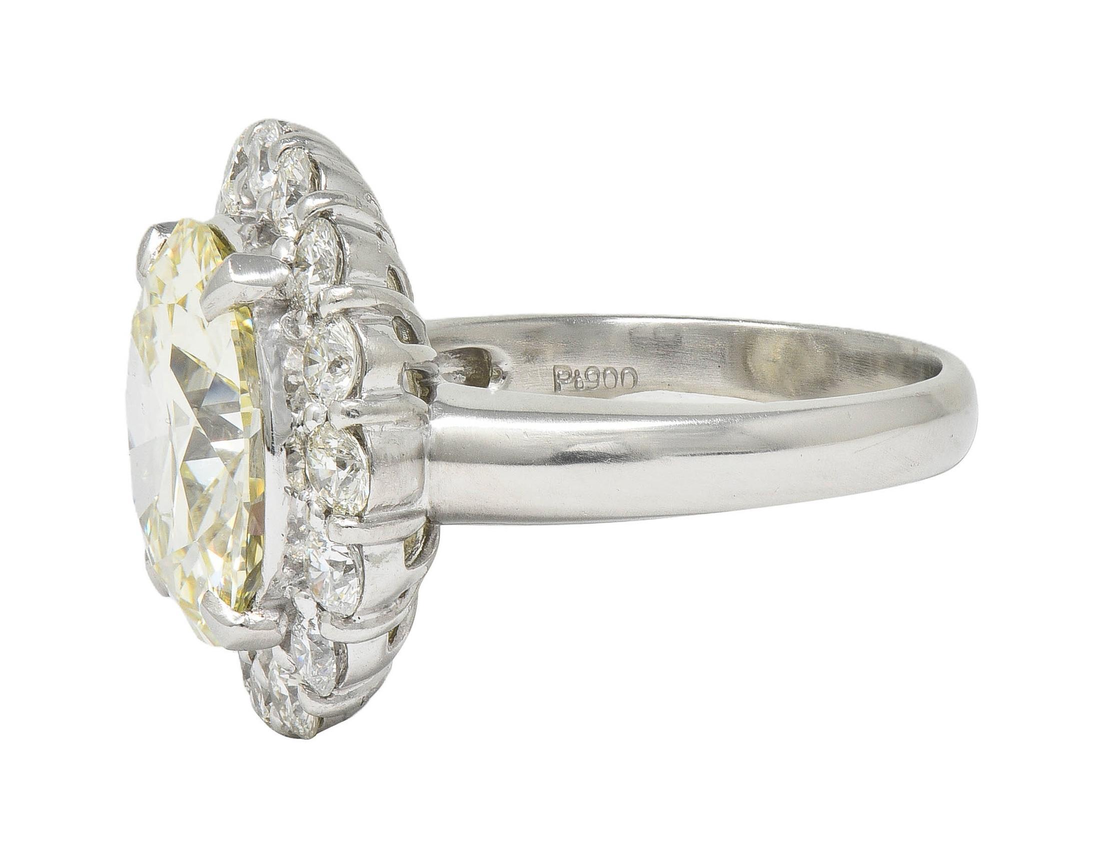8.51 CTW Antiguo Diamante Corte Europeo Anillo de Compromiso Halo Vintage Platino GIA en venta 3