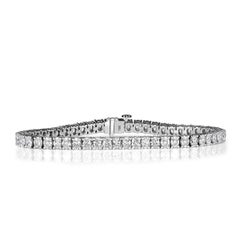 8.51ct Oval Cut Diamond Tennis Bracelet in 18k White Gold