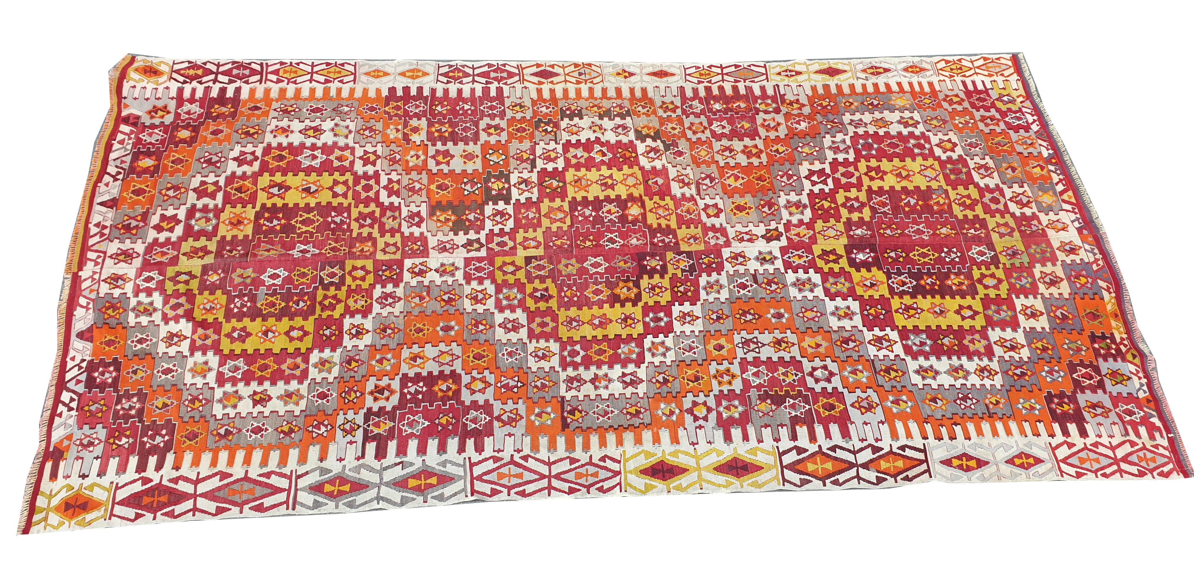 852 - antico Kilim proveniente dall'Anatolia centrale (Turchia).