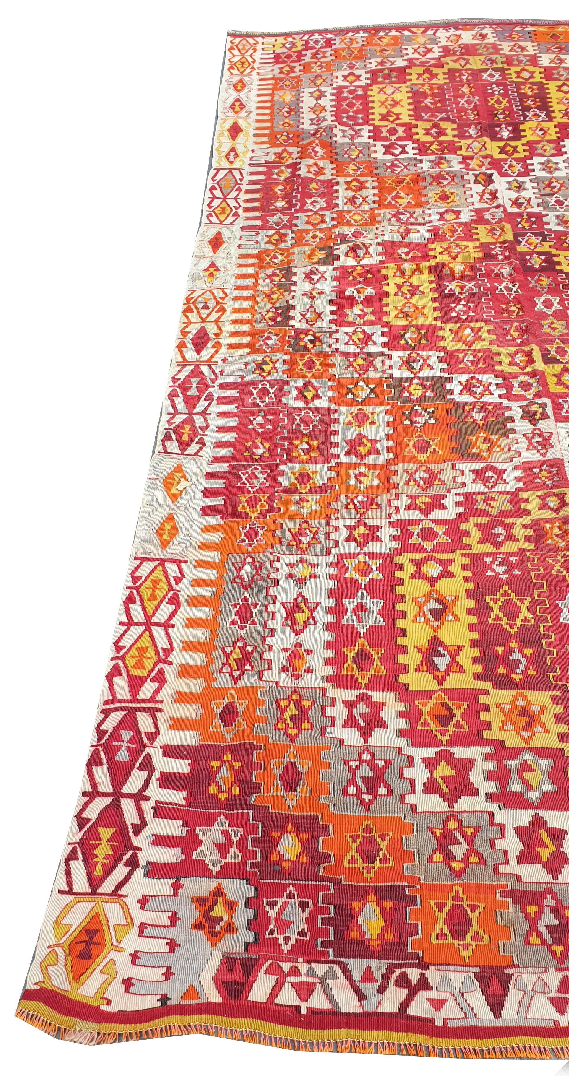 Hand-Woven 852 - Ancient Kilim from Central Anatolia 'Turkey' For Sale