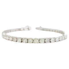 Bracciale tennis con diamanti naturali da 8,53 carati in oro bianco 14 carati