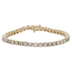 8,53ctw Tennis-Armband Set in 14k Gelbgold