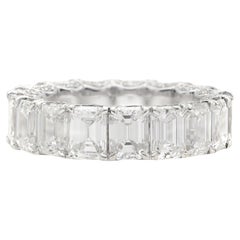 Bracelet éternel en diamant taillé en émeraude 8.54 carats