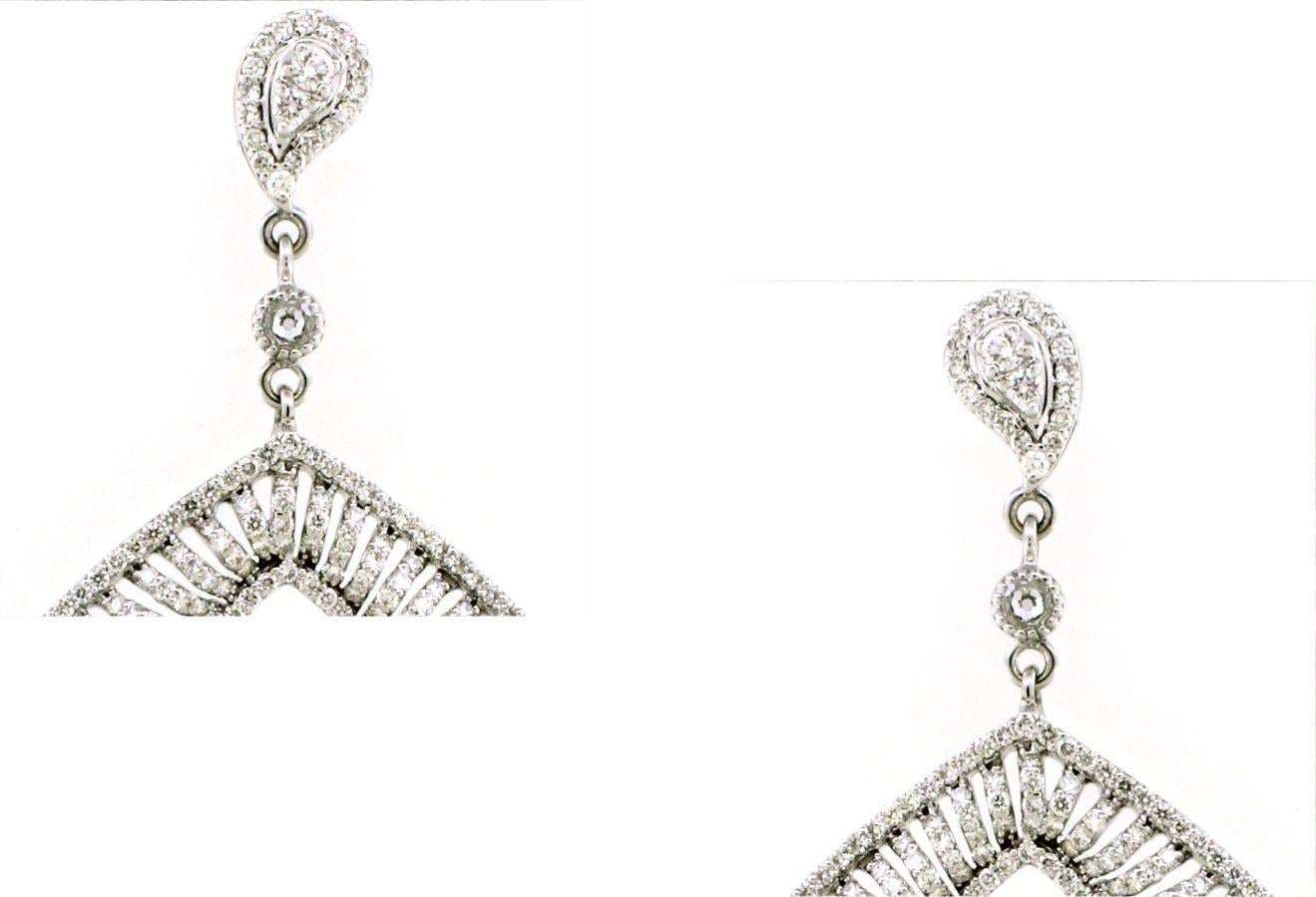 Modern 8.54 cts of Diamond Earrings For Sale