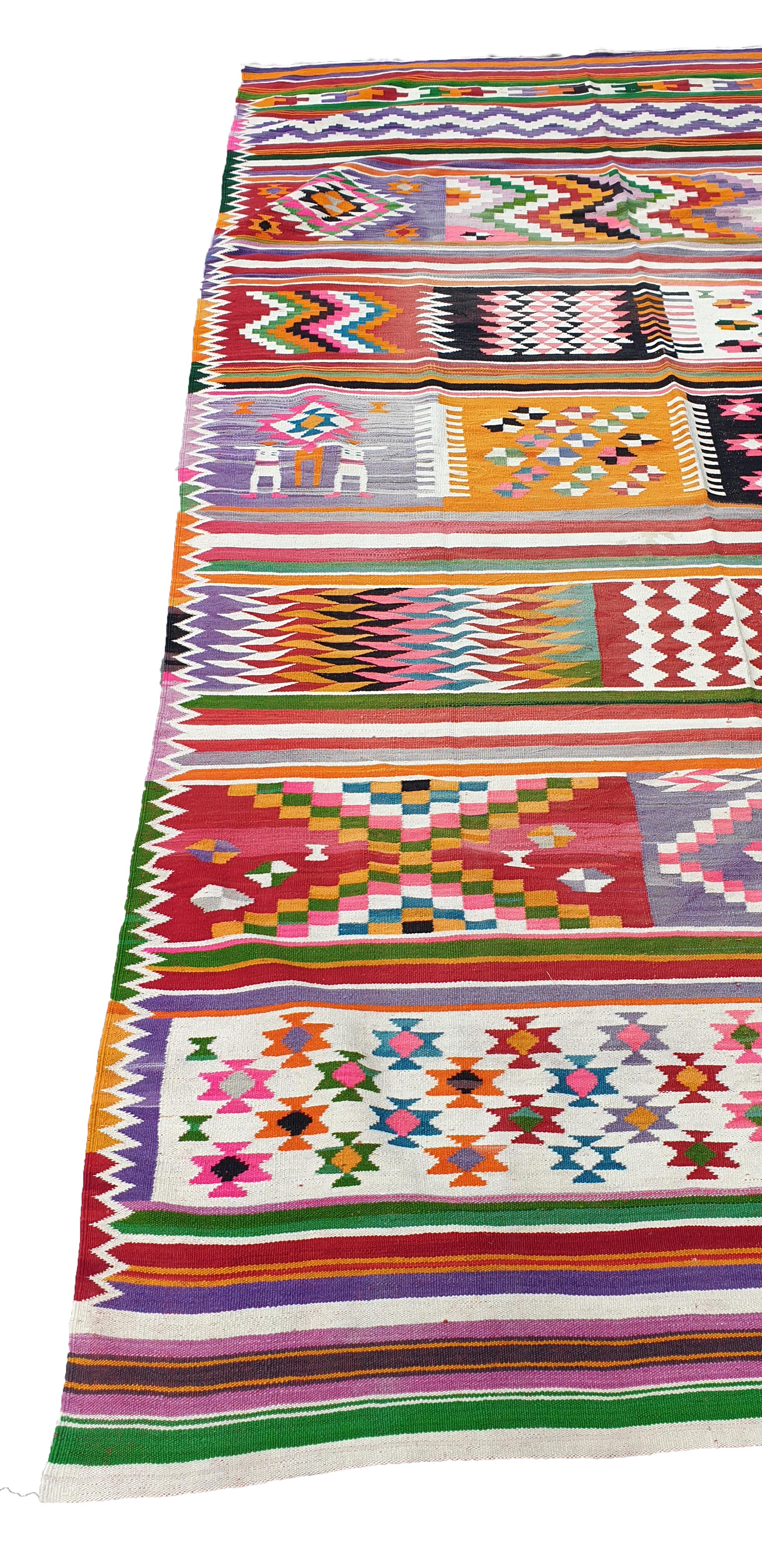 Hand-Woven 855 - Ancient African Kilim For Sale