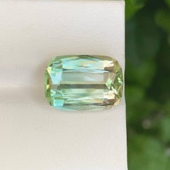 8.55 Carat Natural Loose Bi Color Tourmaline Stone Cushion Cut Afghan Gemstone