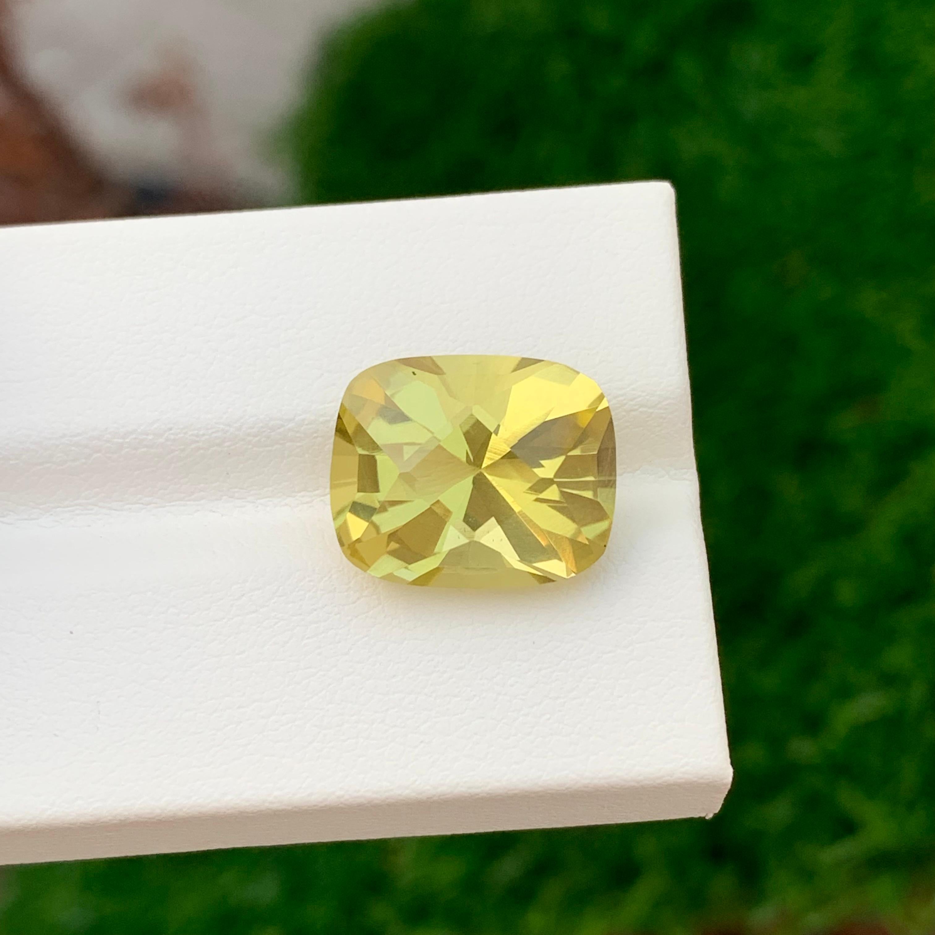 8,55 Karat Natürlicher Loser Zitronenquarz Fancy Cut Edelstein im Angebot 5