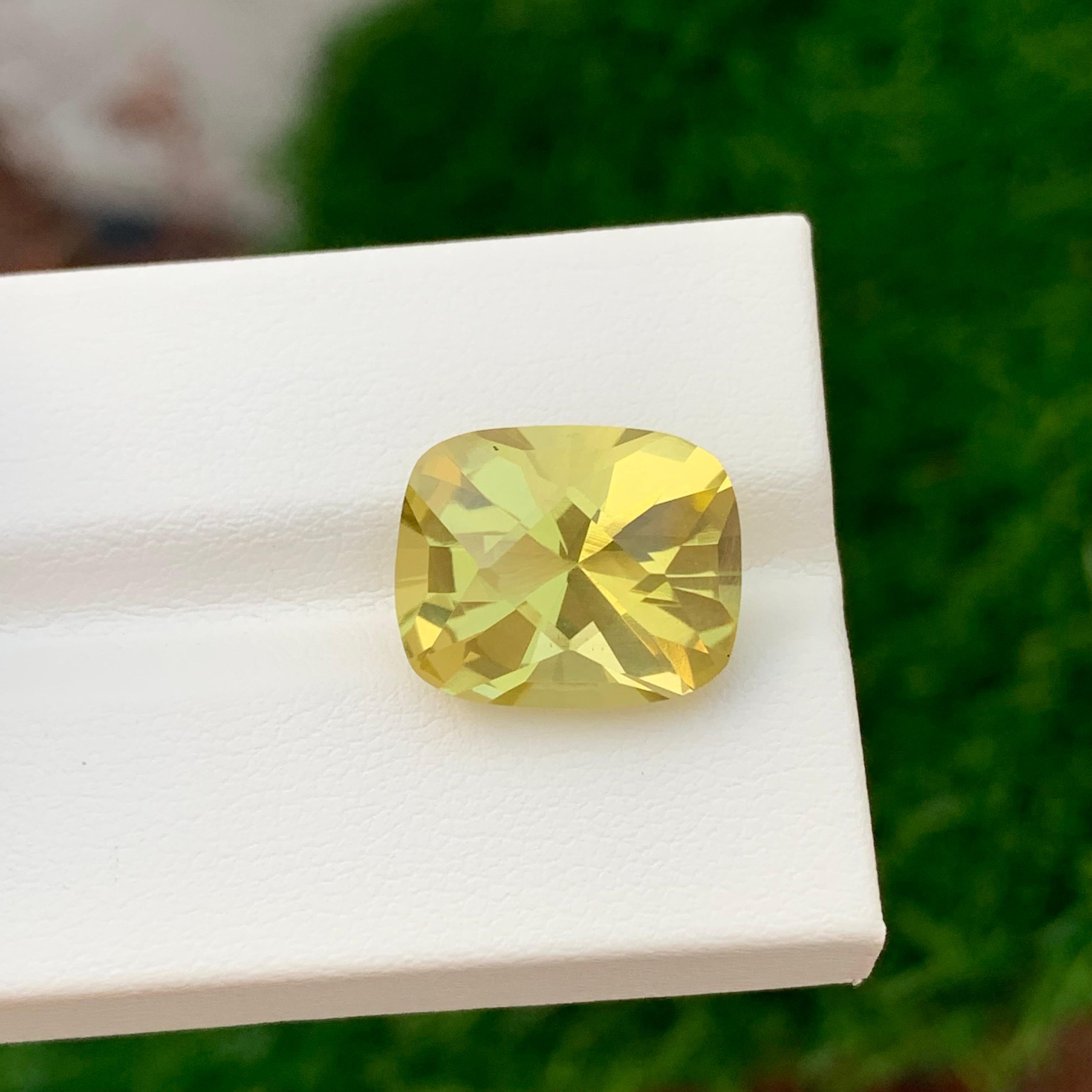 8,55 Karat Natürlicher Loser Zitronenquarz Fancy Cut Edelstein im Angebot 2