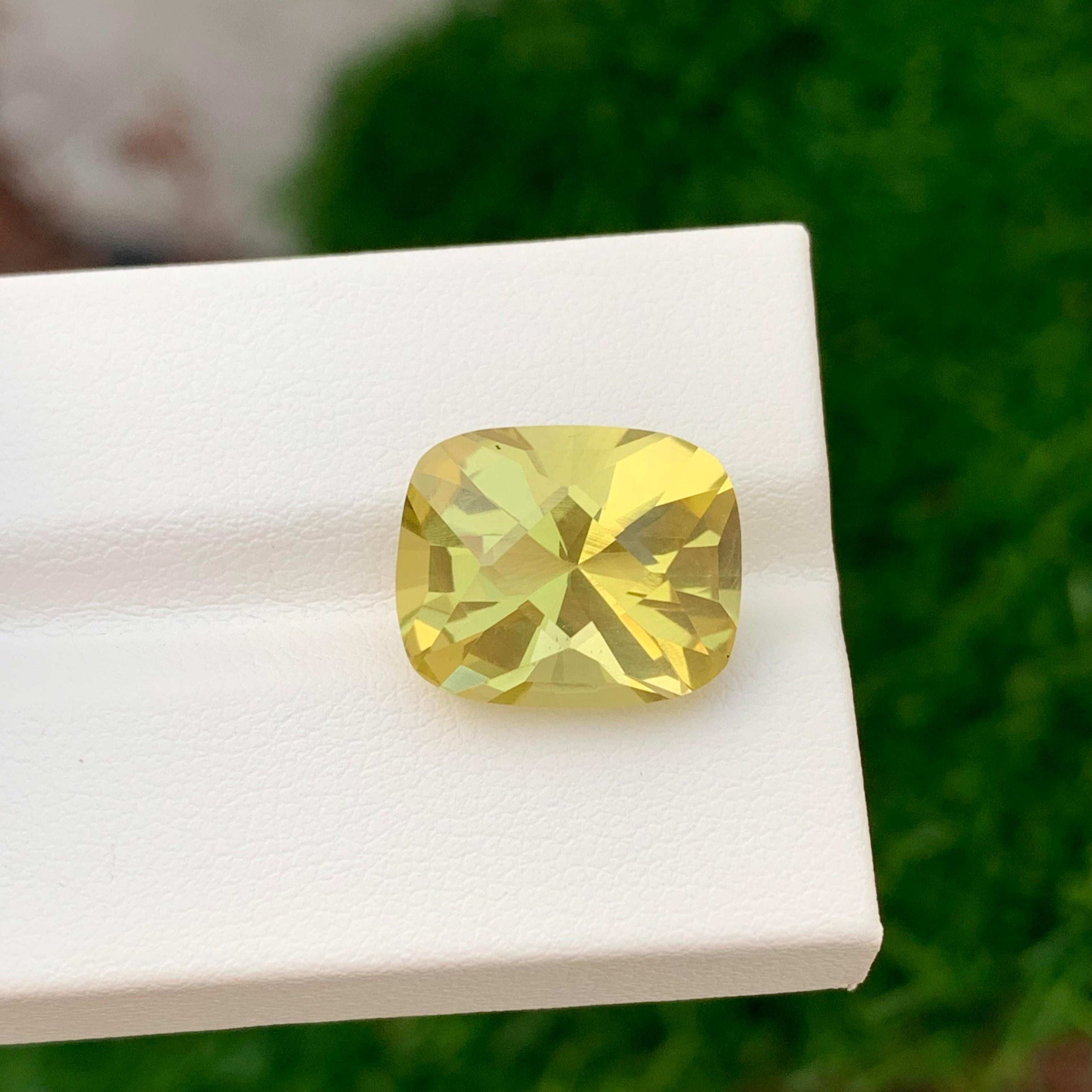 8,55 Karat Natürlicher Loser Zitronenquarz Fancy Cut Edelstein im Angebot 3